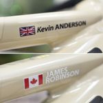 Bike Name Frame Stickers Decal Cycle Cycling Road Helmet Personalised Custom