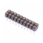 20-Pin Double Row Turned Pin PCB Socket Connector 2.54mm Pitch