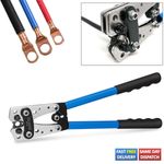 Heavy Duty Battery Cable Crimping Tool Wire Lug Crimper Terminal Copper Lugs Kit