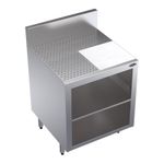 Krowne KR24-GSB4 24" Underbar Glass Rack Storage Unit w/ Flat Top, 2-Rack Cap...