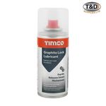 Timco 80ml Graphite Lock Spray Dry Lubricant for Locks Padlocks Hinges Latches
