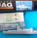 JAG USCG Hamilton Fram Ship Model Kit 1:700 Plastic Unassembled, Grey, Unpainted
