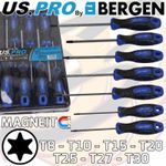 US PRO Magnetic TORX Screwdriver Set 7pc Star Torks Tool Set T8-T30 Torx Drive