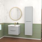 Nes Home Matte Grey 600mm Wall Hung Vanity Unit & 400mm Cabinet Suite