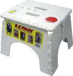 Folding Step Stool White 32cm Portable Easy Carry Non‑Slip 300p Bathroom Bedroom