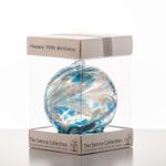 70th Birthday Gift Sienna Glass Hand Crafted Glass Ball Ornament Gift Present