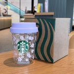 Purple Starbucks Cherry Blossoms Double-wall Glass Cup Coffee Cup 296ml Gift