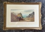 Original Antique Painting John Shapland Dartmoor Gouache Landscape Ornate Frame