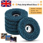 5pcs 4.5" 115mm Poly Strip Wheel Discs Paint Rust Remove Abrasive Angle Grinder