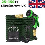 Flexible Expandable Hose Pipe 25-150FT Garden Water Hose w/ Spray Gun