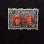 RHODESIA BSAC 1910-13 DOUBLE HEADS 1 Pound XFU NH (SG165)