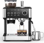 Espresso Coffee Machine Grinder Stainless Steel 2.3L Water Tank Latte/Cap 30 Pre