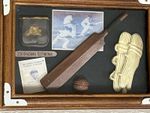 Vintage Sir Don Bradman Testimonial Cricket Memorabilia Framed Shadow Box