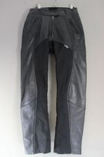 RICHA LEATHER BIKER TROUSERS WITH CE ARMOUR SIZE 12 (SHORT): WAIST 30"/LEG 29.5"