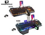 2.4G Wireless Gaming Keyboard and Mouse Set RGB Backlit for PC MAC PS4 PS5 Xbox