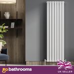 Vertical Radiator Flat Panel Designer Double Column Heating Rad White 1800x475mm