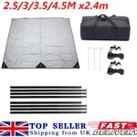 Campervan Awning Canopy Sun Shade Shelter with Poles Caravan 2.5/3/3.5/4.5Mx2.4m