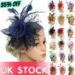 Feather Hair Fascinator Alice Headband Clip Ladies Wedding Royal Ascot Races Hot