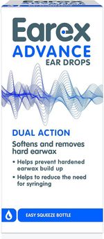 Earex Advance - removes hard ear wax- prevent wax build up - 12 ml