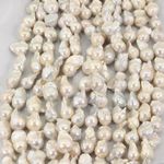 Wholesale 15-25mm Natural White Freshwater Reborn Baroque Pearl Loose Beads 15''