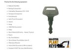 JCB BOMAG Master Plant Key 14607 Fits Heavy Construction Machinery & Equipment