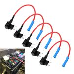 5 x Add A Circuit Piggy Back Fuse Tap Mini Blade Fuse Holder ATM ATP 12V