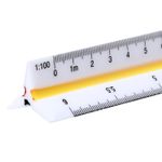 Aruicheng Architectural Triangular Scale - 30cm Metric 1:20, 1:25, White
