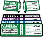 Personalised 4th/5th Edition PAT Wrap Labels / Pass Stickers - Non-Rip Plastic