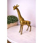 Stunning vintage brass giraffe MCM beautifully detailed 15" tall