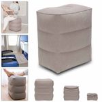 Adjustable Travel Inflatable Three layer Footrest Leg Foot Rest Plane Pillow Pad