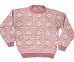 Vintage 80's Women's Sweaters by Jolie Pink Fair Isle Made In USA