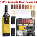 19pcs Laminate Floor Repair Kit Worktop Furniture Wax System for Chips Scratches