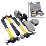 7PC CAR AUTO BODY DENT REPAIR PANEL KIT + CASE BEATERS BEATING FIBREGLASS HAMMER