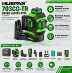 Huepar 703CG-TR Self-Levelling Green Laser Level Remote Magnetic with Case