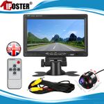 7'' Monitor Car Front/ Side/Rear View Camera Reversing Parking 360 Rotate HD KIT
