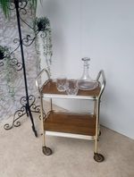 Vintage Mid Century Two Tier Drinks Trolley, Tea Trolley