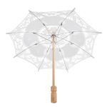 Cotton Lace Bridal Umbrella White Vintage Parasol for Wedding Tea Party