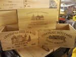 10 X GENUINE FRENCH WOODEN WINE CRATE / BOXES  - DECORATION FRUIT DISPLAY UNITS