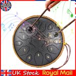 12 Inch D Tone Ethereal Drum 15 Notes D Major Large Ethereal Drum (Black)