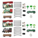 Luxury Electric Christmas Train Tracks Set Lights Sound Kids Toy Gift Tree Decor