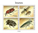 INSECTS & BEETLES Insect/Beetle MNH 4v-Stamp Sheet #50 (2021 Sao Tome)