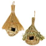 Natural Grass Straw Woven Hanging Birdhouses Garden Outdoor Feeder Pet Nest