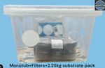 Monotub 25L Empty mushroom fruiting box. Max yield including 12 filter patches