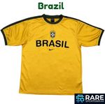 BRAZIL 2002 TRAINING FOOTBALL SHIRT SMALL ADULT NIKE (V GOOD) VINTAGE