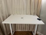 FLYTTA 2 120x80cm Electric Sit Stand Desk White Dual Motor Memory Caster Wheels