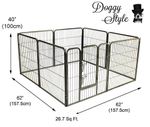 DOGGY STYLE LARGE 8 SIDED HEAVY DUTY PUPPY PLAY PEN WHELPING DOG CAGE DS-HD01L