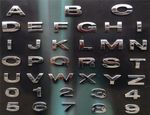 Chrome 3D Self-Adhesive Letter Number Car Badge Emblem Stick On Home / Car Door
