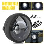 Black 6.5" for Honda CG125 Motorcycle Headlight Assembly Round High / Low Beam