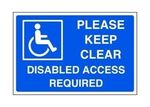 Please keep clear disabled access required - parking sign - disable signage - f