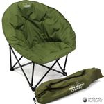 Carp Fishing Sphere Moon Chair Folding Camping Lightweight Festival Seat Green